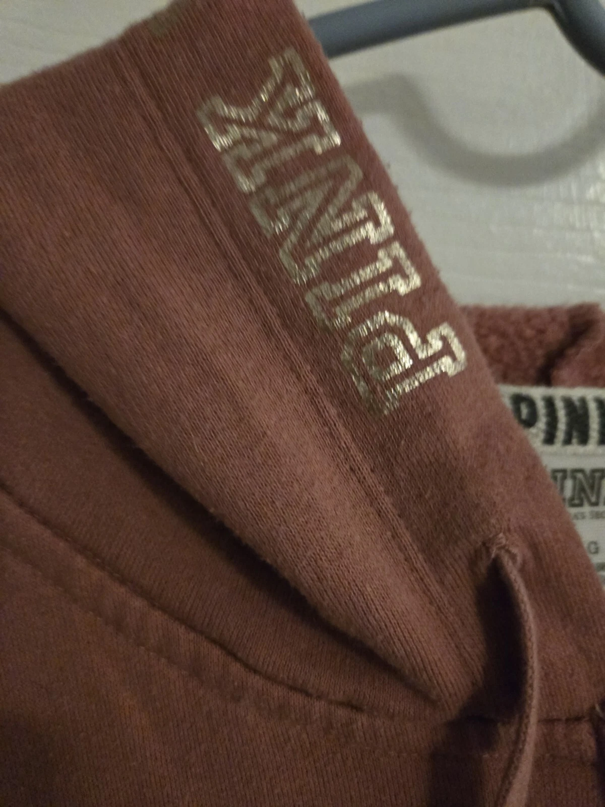 UNDERCOVER Felpa donna ROSA Victoria’s Secret rosa con cappuccio taglia large rosa malva giacca zip intera