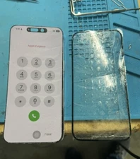 iphone 15 or 15 plus front top glass replacement repair service mail in repair