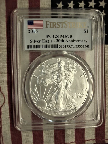 2016 U.S. SILVER EAGLE - EAGLE 30th ANN. - NGC MS70 - FIRST STRIKE - NICE!