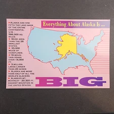 Everything About Alaska Is... BIG, Postcard, Artic Circle Enterprises 4x6