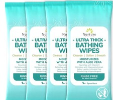 Nurture Valley Ultra Thick Bathing Wipes for Adults W/ Aloe Vera  10 Disposable