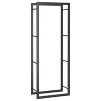 Brennholzregal Mattschwarz 50X28X132 Cm Stahl