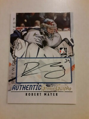 07/08 ITG BTP Autograph Robert Mayer Hockey Card Insert Authentic Goalie Graphs