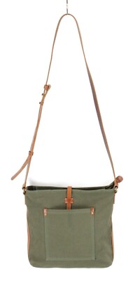 CAMEL ACTIVE Bag Women's ONE SIZE Crossbody Leather Details Canvas Green