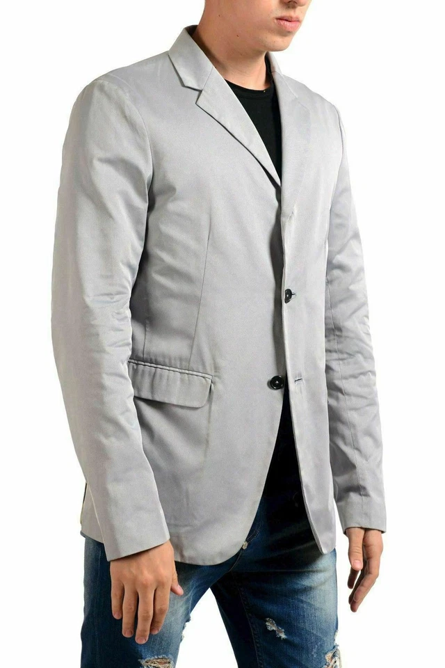 Abrigo deportivo Jil Sander gris de tres botones para hombre US 40 IT 50 Foto 2 de 4