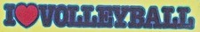 Original Vintage I Love Volleyball Iron On Transfer