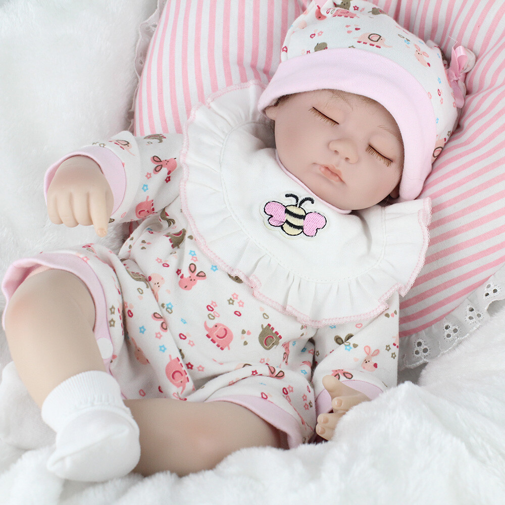Realistic Reborn Baby Dolls Gift Soft Vinyl Silicone Lifelike Newborn Girl  Doll