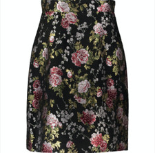 DOLCE & GABBANA Floral Metallic Skirt - UK 10/EU 42 - £700