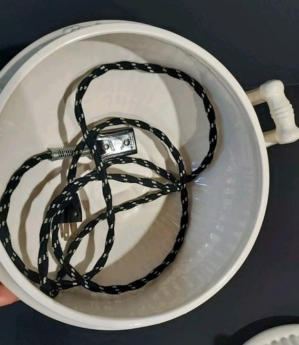 Vintage Suppenterrine Keramik elektrisch getestet funktioniert Versicherer Labore weiß - Bild 3 von 4
