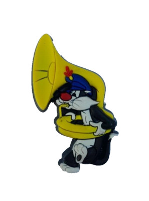 WARNER BROS LOONEY TUNES SYLVESTER DIE KATZE GUMMIERTE ANSTECKNADEL ABZEICHEN REF #2