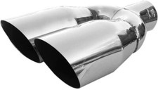 Auspuffblende Endrohr Edelstahl Doppel Universal Für Opel Corsa Astra Vectra