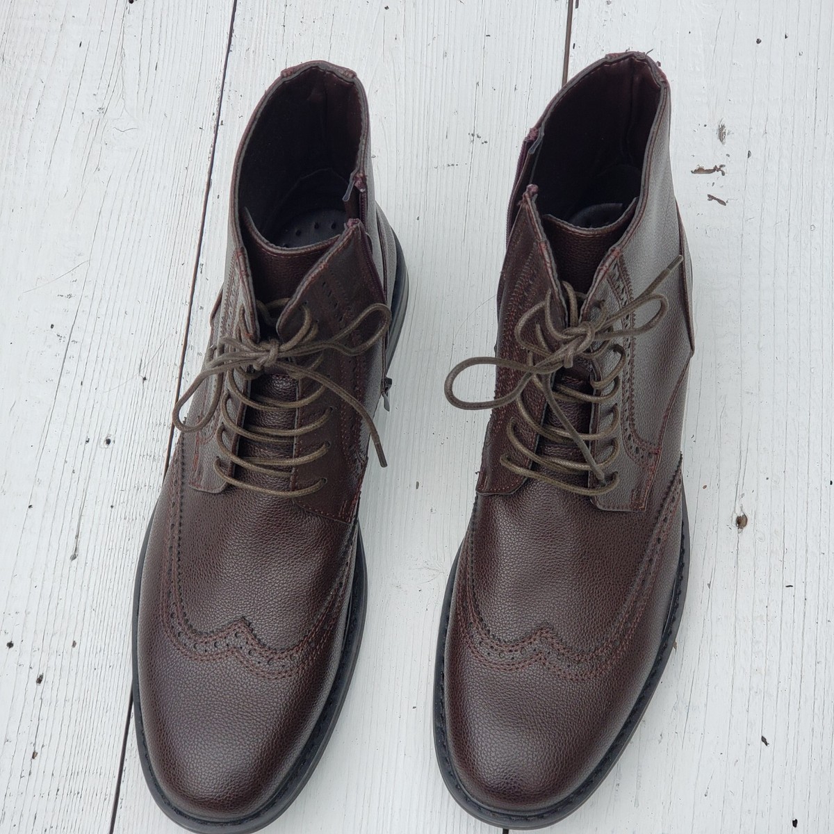 Unlisted Mens Brown Buzzer Wingtip Boots Embossed Leather US 10 EU 43 117.jpg?crop=center&height=  main image 3
