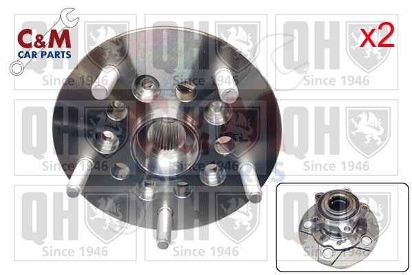 FORD TRANSIT CUSTOM 2012-2022 Front Wheel Bearing Kit Pair by QH