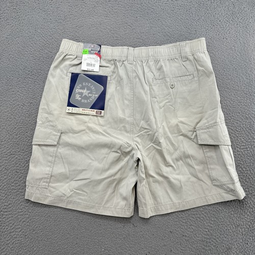 Vintage Y2K FADED GLORY Mens Cargo Elastic Waist Outdoor Shorts Size Large NEW