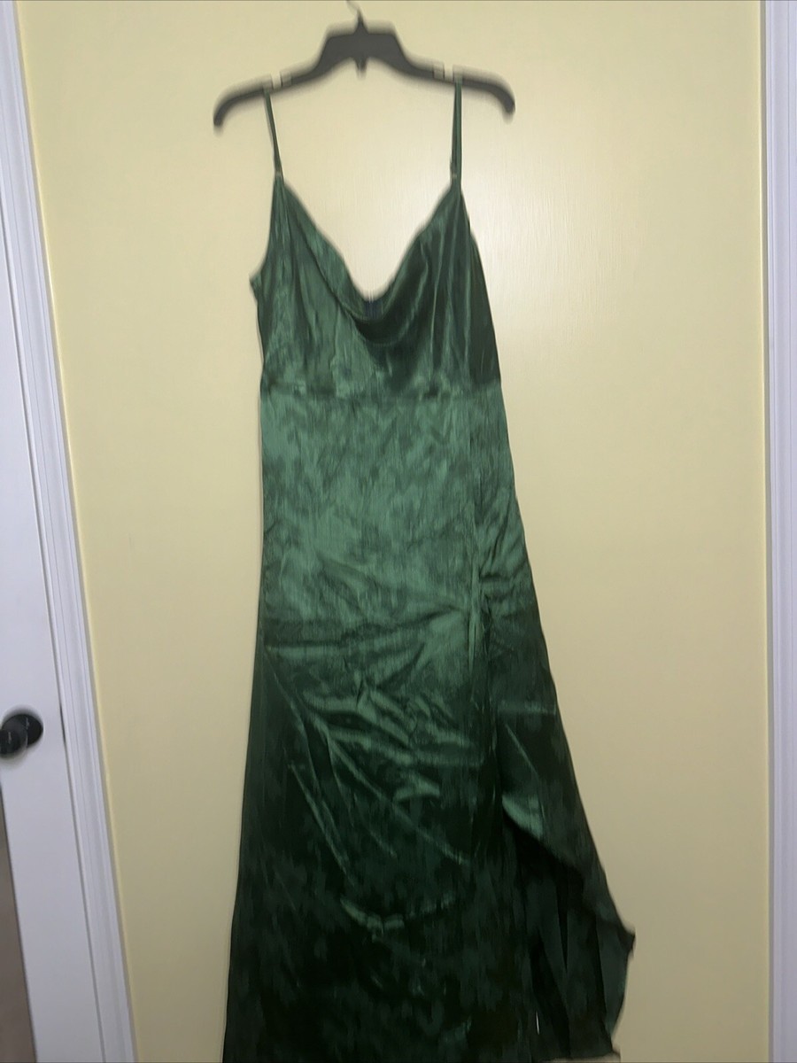 slim fit dress slacks Green Chiffon Slit Maxi Dress & Reviews - Green - Dresses main image 0