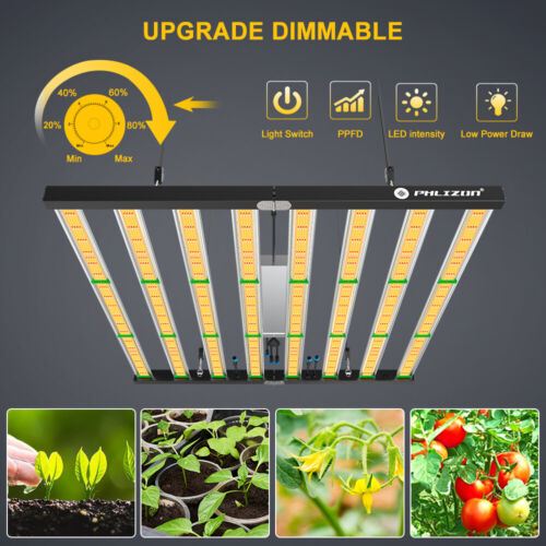 Phlizon 640w 800w LED Grow Light 8Bar lámpara para plantas de espectro completo plantas de interior - Imagen 67 de 70