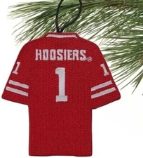 NCAA Indiana University Hoosiers Xmas Tree Ornament Football Jersey Hang Bag Tag