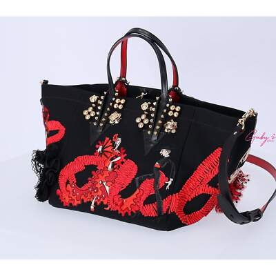 奈*子様 【超美品】袋付き　Christian Louboutin トートバッグ Christian Louboutin Men's Nastroloubi FAV Large Canvas Tote Bag