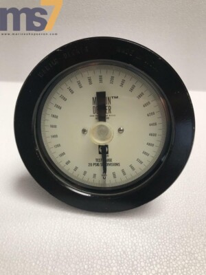 MARTIN DECKER G480-0600-12 TEST GAUGE 6000 PSI CAPACITY 20 PSIG DIVISIONS