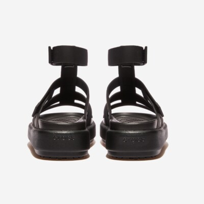 ご確認用 WMNS) Crocs Brooklyn Luxe Gladiator Sandals 'Black' 209557-060