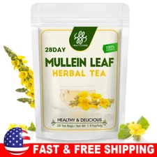 Mullein Leaf Tea Bags Herbal Lung Cleansing Breathing Cough Relieve Tea 28 Day