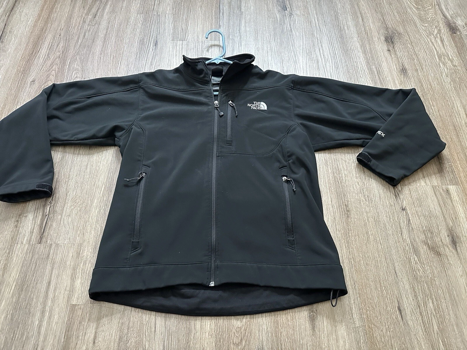 Men’s NORTH FACE Apex Soft Shell Black Zip Up Jacket Size L