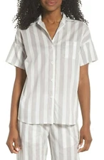 Maison Du Soir L6419 Stripe Print Pajama Top Women’s Size S