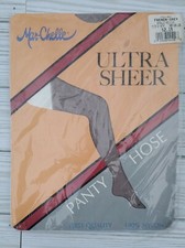 Small / Medium  Vintage MAR-CHELLE Ultra Sheer "French Grey" Nylon Pantyhose