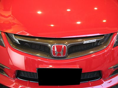 Mu Style Carbon Fiber Front Grille Mesh Fit For Honda 07 10 Civic Type R Fd2 Ebay