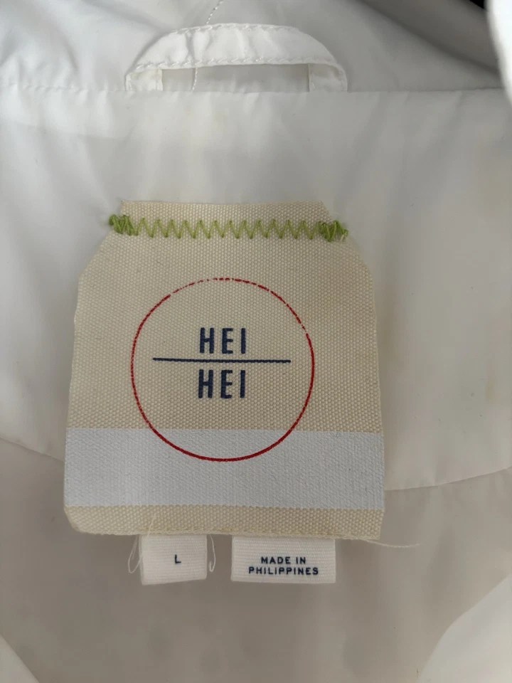 Chaqueta cortavientos Anthro Hei Hei marfil con ojales swing nueva con etiquetas talla L USADA UNA VEZ Foto 2 de 4