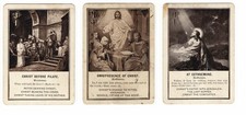 Antique 1899 Bible Game Card Lot 3 Cards J1 M4 H4 Jesus Religious Victorian Game