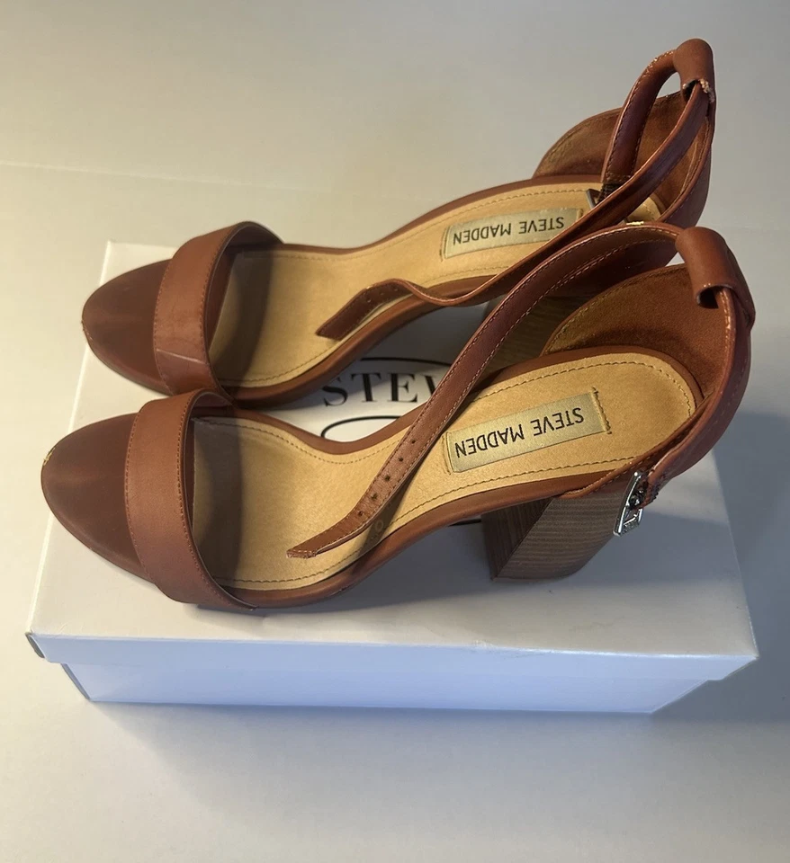 Tacones Steve Madden Garcia Rust Nubuck Block 8.5 Foto 2 de 4