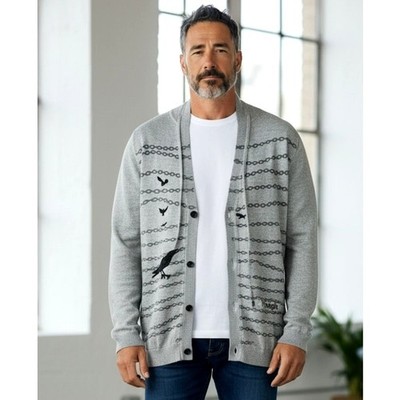 Energie by Sixty 100% Virgin Wool Hoodie Cardigan M Sweater Y2K Buttons Closure