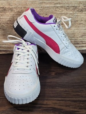 PUMA Shoes Womens Cali White Chase Platform Sneakers (369970-02) Sz 9 Pre-owned 