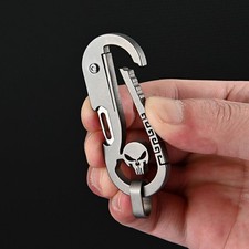 Titanium Alloy Key Chain Carabiner Bottle Opener Foldable EDC Outdoor Multi Tool