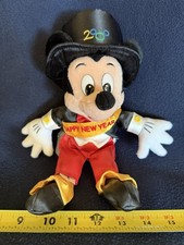 Disney Mickey Mouse 2000 Happy New Year Mickey Mouse 10  Bean Bag Plush With Tag