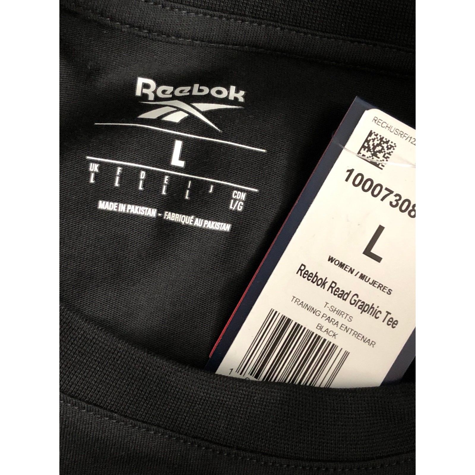 Reebok Athletic Set Women's Large T-Shirt and Leggings Black NEW thumbnail 4