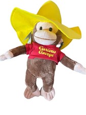 Applause Curious George Plush In Big Yellow Hat  Red Shirt 16  New w Tags