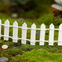 Dunkelbraun Miniatur-Gartenzaun Holzzaunflexibler Miniatur-Zaun, Miniatur Zaun G