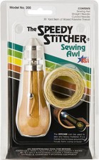 Speedy Stitcher Sewing Awl Kit with 2 Needles Bobbin Thread and Guide