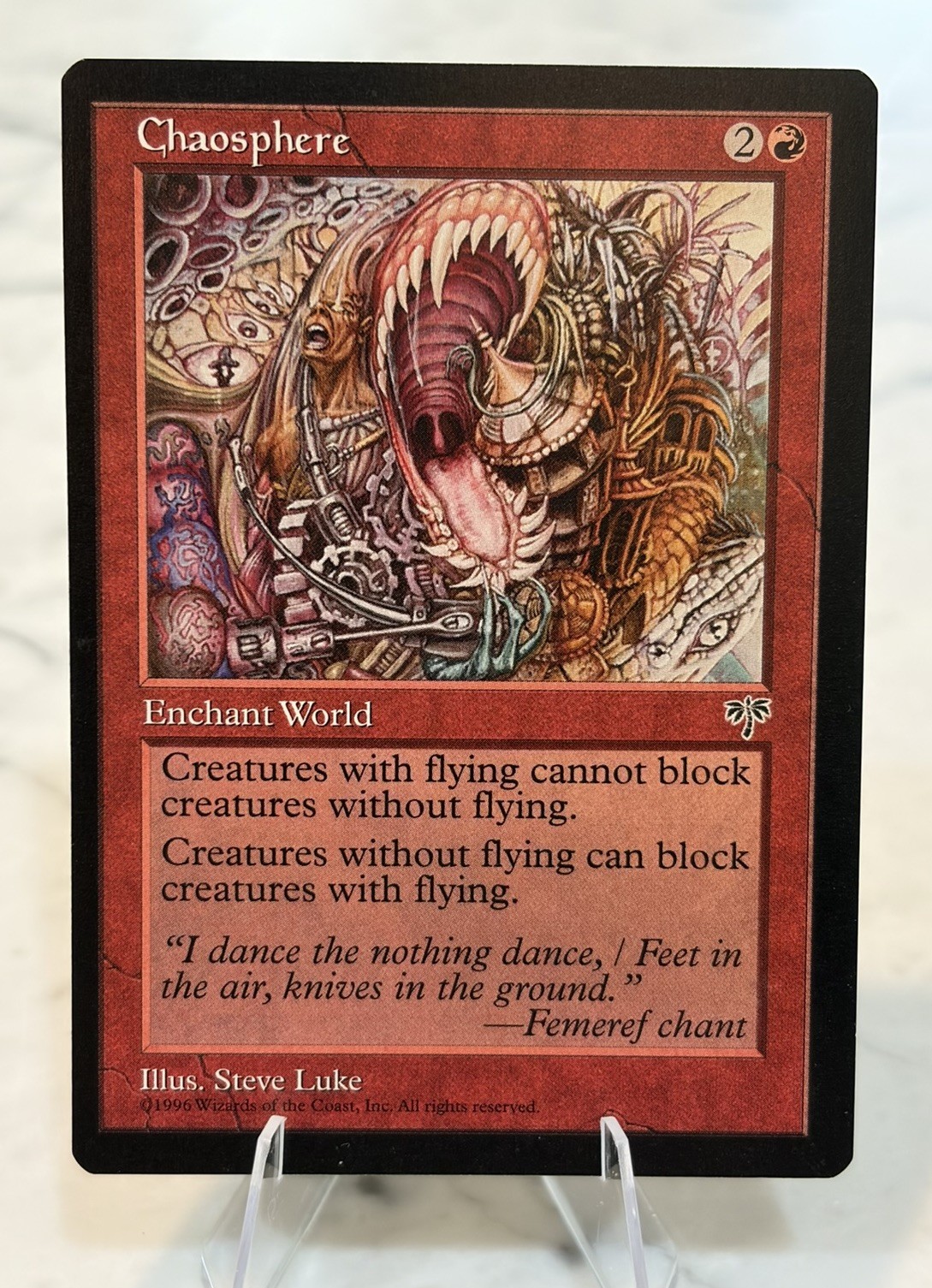 Magic The Gathering Chaosphere Mirage 1996 Old Border Rare Retro Card NM MTG