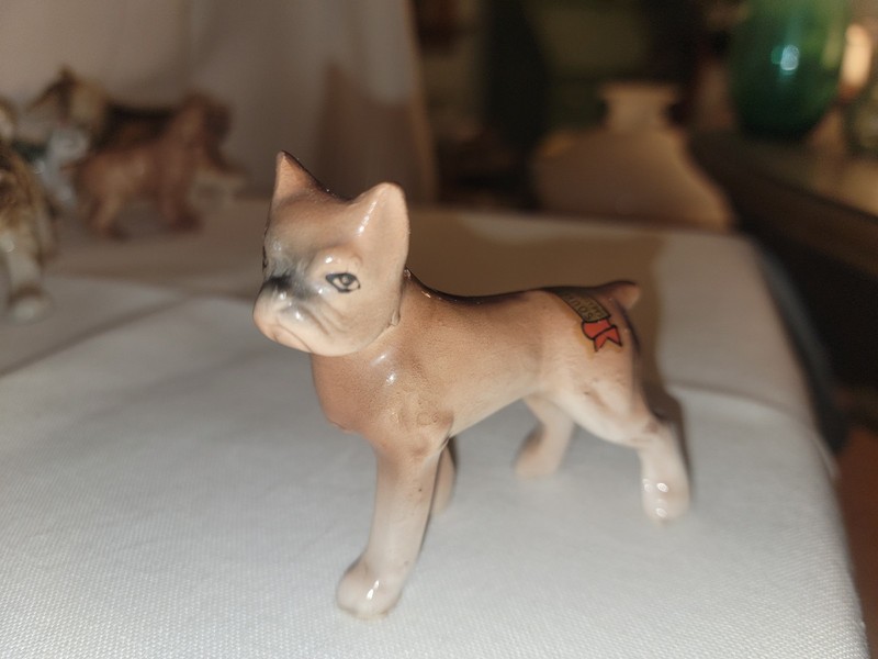 Boxer Puppy Figurine - Made In Japan