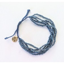 RUSTIC CUFF Felicity Blue Crystal Slider Adju...