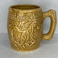 Vintage Horse Mug Kentucky Derby Cup / Stein Made In Japan EBRINK Lable In Tact