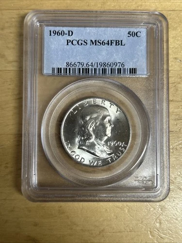 1960-D  Franklin Half Dollar PCGS MS64 FBL
