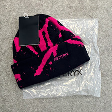 Arc'teryx Knit Beanie Toque Black/Pink Abstract Wool One Size