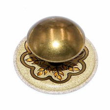 Amerock Classics 1 1/4" Brass Cabinet Knob with Decorative Backplate BP833DC-AM