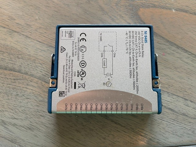 National Instruments NI-9485 8-Channel, SSR Relay, 60 VDC/30 Vrms, 750 mA
