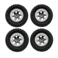 4pack Rubberplastic Rc Car Wheel Tyre Tires For Wpl B14 C24 Military Truck E