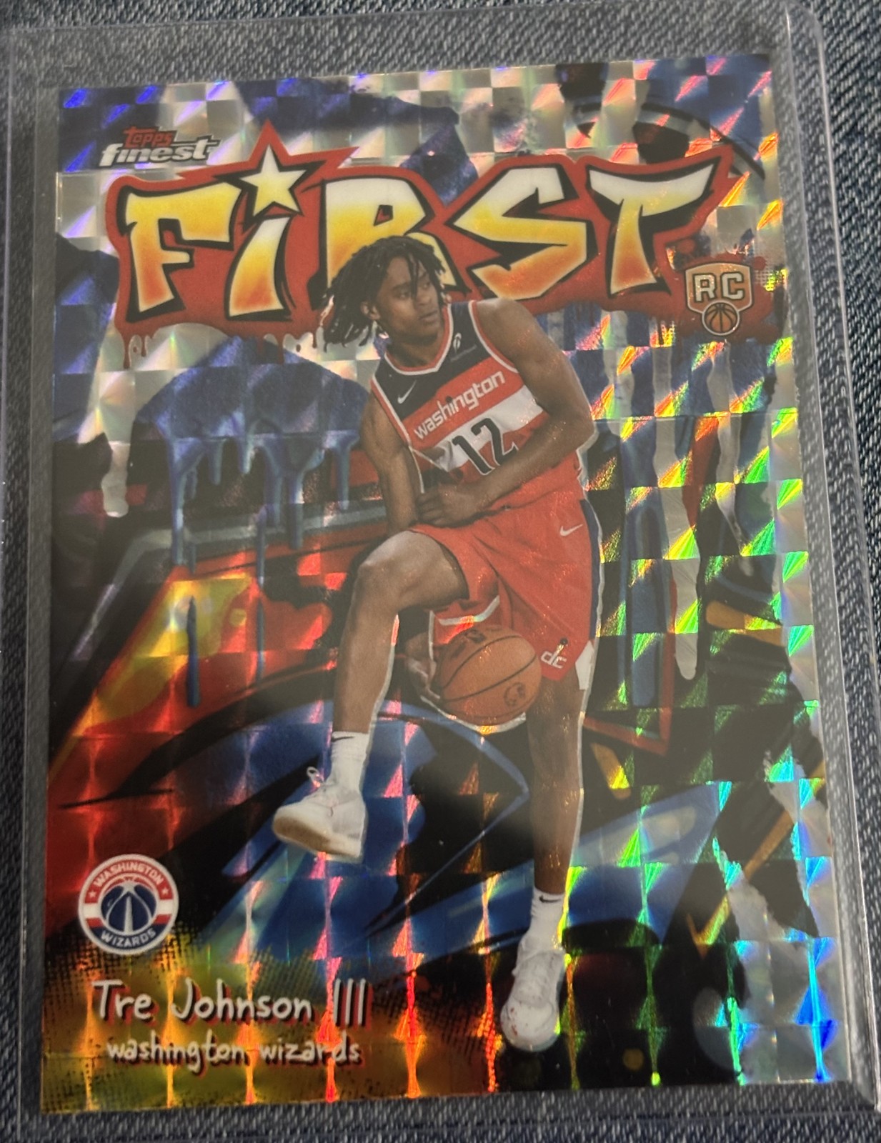 2025-26 Topps Finest ~ Rookie First ~ Tre Johnson III ~ Geometric Refractor